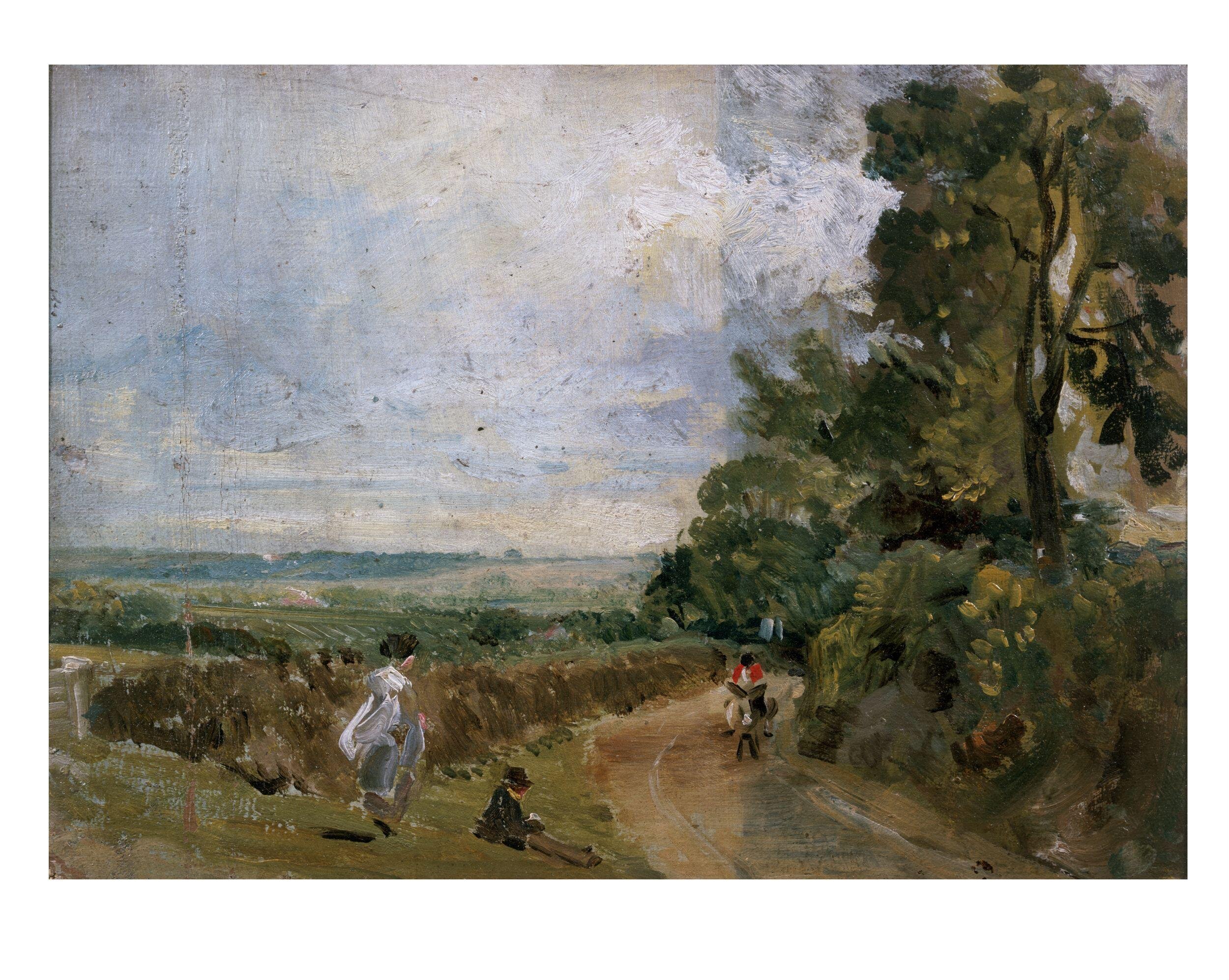 36 A country road with trees & figures Willie Lotts House<br>