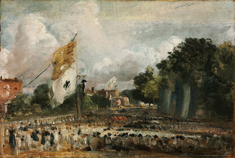 Celebration of the General Peace of 1814 in East Bergholt 1814<br>Celebration of the General Peace of 1814 in East Bergholt, 1814 by John Constable<br />